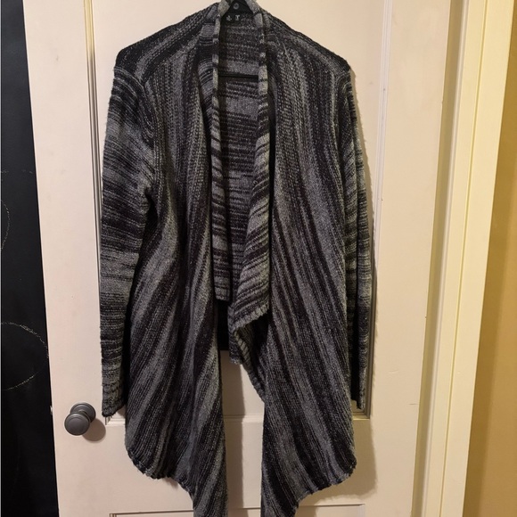 a.n.a Sweaters - a.n.a Black and Gray Knit Cardigan Sweater
